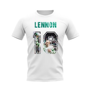 Neil Lennon Name And Number Celtic T-Shirt (White)