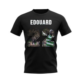 Odsonne Edouard Name And Number Celtic T-Shirt (Black)