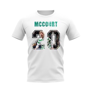 Paddy McCourt Name And Number Celtic T-Shirt (White)