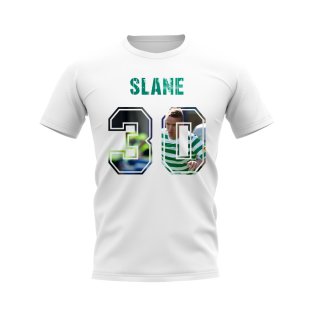 Paul Slane Name And Number Celtic T-Shirt (White)