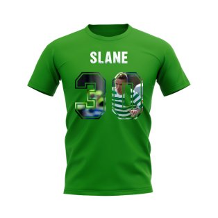 Paul Slane Name And Number Celtic T-Shirt (Green)