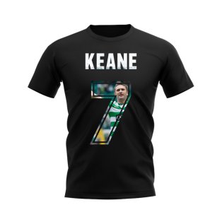 Robbie Keane Name And Number Celtic T-Shirt (Black)