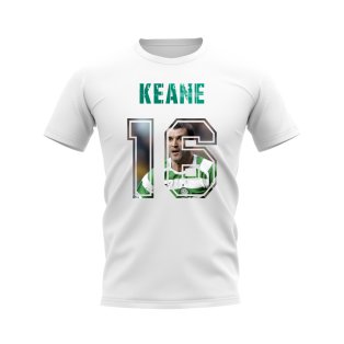 Roy Keane Name And Number Celtic T-Shirt (White)