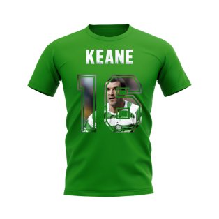 Roy Keane Name And Number Celtic T-Shirt (Green)
