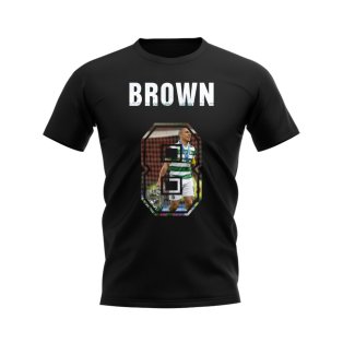 Scott Brown Name And Number Celtic T-Shirt (Black)