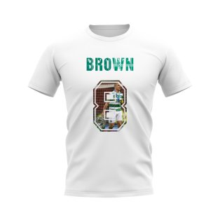 Scott Brown Name And Number Celtic T-Shirt (White)