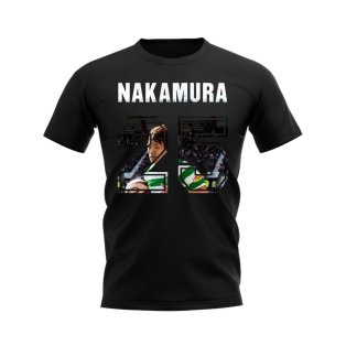 Shunsuke Nakamura Name And Number Celtic T-Shirt (Black)