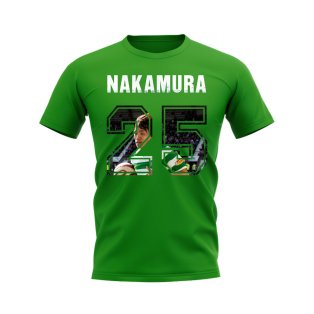 Shunsuke Nakamura Name And Number Celtic T-Shirt (Green)