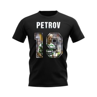 Stiliyan Petrov Name And Number Celtic T-Shirt (Black)