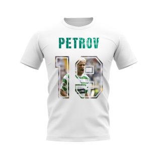 Stiliyan Petrov Name And Number Celtic T-Shirt (White)