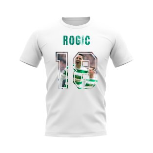 Tom Rogic Name And Number Celtic T-Shirt (White)