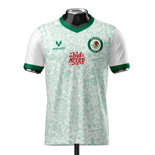 Mexico Heritage Football Jersey (Wolvate) Kids Short Sleeve