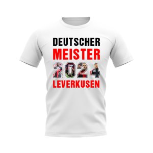 Bayer Leverkusen 2024 Deutscher Meister T-shirt (White)