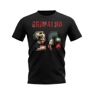 Alex Grimaldo Name And Number Bayer Leverkusen T-Shirt (Black)