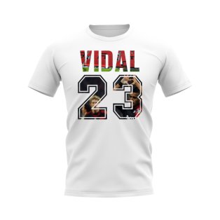 Arturo Vidal Name And Number Bayer Leverkusen T-Shirt (White)