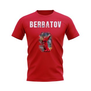 Dimitar Berbatov Name And Number Bayer Leverkusen T-Shirt (Red)