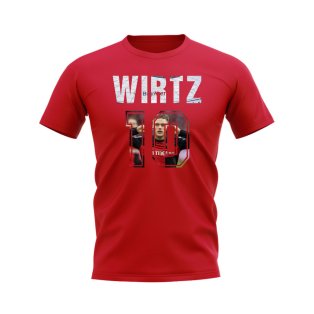 Florian Wirtz Name And Number Bayer Leverkusen T-Shirt (Red)