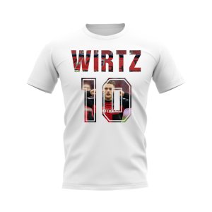 Florian Wirtz Name And Number Bayer Leverkusen T-Shirt (White)