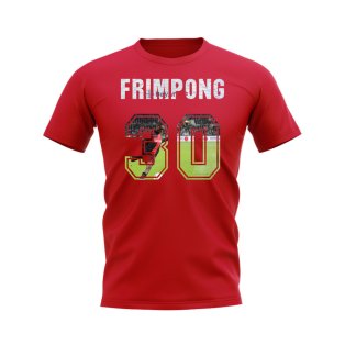 Jeremie Frimpong Name And Number Bayer Leverkusen T-Shirt (Red)