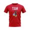 Jonathan Tah Name And Number Bayer Leverkusen T-Shirt (Red)