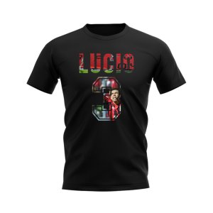 Lucio Name And Number Bayer Leverkusen T-Shirt (Black)