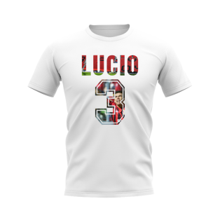 Lucio Name And Number Bayer Leverkusen T-Shirt (White)