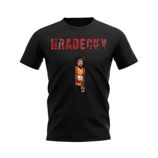 Lukas Hradecky Name And Number Bayer Leverkusen T-Shirt (Black)