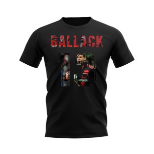 Michael Ballack Name And Number Bayer Leverkusen T-Shirt (Black)