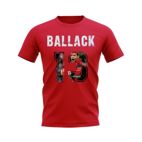 Michael Ballack Name And Number Bayer Leverkusen T-Shirt (Red)