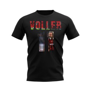 Rudi Voller Name And Number Bayer Leverkusen T-Shirt (Black)
