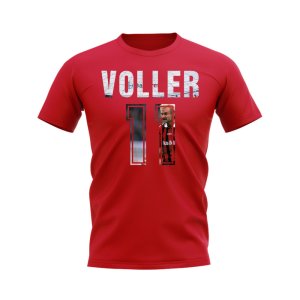 Rudi Voller Name And Number Bayer Leverkusen T-Shirt (Red)