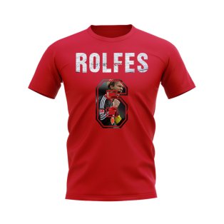 Simon Rolfes Name And Number Bayer Leverkusen T-Shirt (Red)