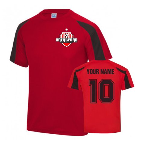 Your Name Brentford Sports Training Jersey (Red)
