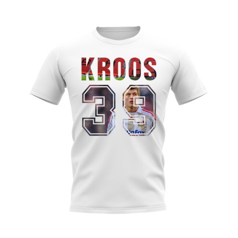 Toni Kroos Name And Number Bayer Leverkusen T-Shirt (White)