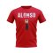 Xabi Alonso Name And Number Bayer Leverkusen T-Shirt (Red)