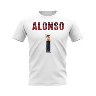 Xabi Alonso Name And Number Bayer Leverkusen T-Shirt (White)