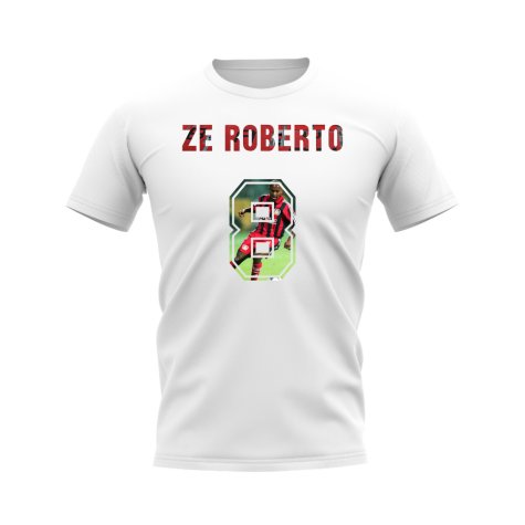 Ze Roberto Name And Number Bayer Leverkusen T-Shirt (White)