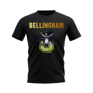 Jude Bellingham Name And Number Real Madrid T-Shirt (Black)