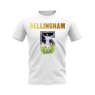 Jude Bellingham Name And Number Real Madrid T-Shirt (White)
