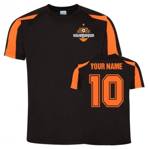 Your Name Wolves Sports Training Jersey (Black)