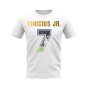 Vinicius Jr Name And Number Real Madrid T-Shirt (White)