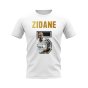 Zinedine Zidane Name And Number Real Madrid T-Shirt (White)