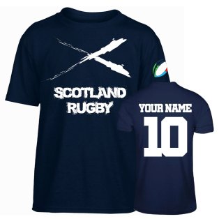 Scotland Country Rugby T-Shirt (Your Name)