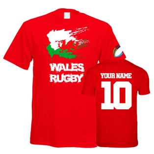 Wales Country Rugby T-Shirt (Your Name)