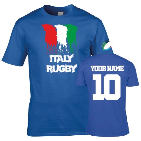 Italy Country Rugby T-Shirt (Your Name)