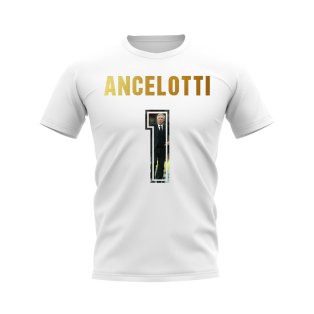 Carlo Ancelotti Name And Number Real Madrid T-Shirt (White)