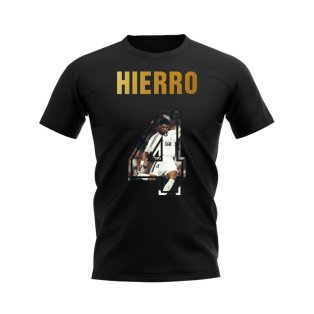 Fernando Hierro Name And Number Real Madrid T-Shirt (Black)