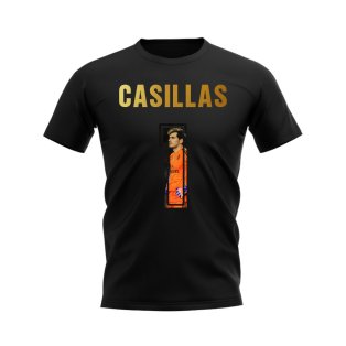 Iker Casillas Name And Number Real Madrid T-Shirt (Black)
