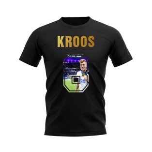 Toni Kroos Name And Number Real Madrid T-Shirt (Black)