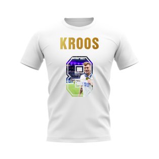 Toni Kroos Name And Number Real Madrid T-Shirt (White)